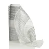 White Metallic Stripe Decomesh Roll Hot