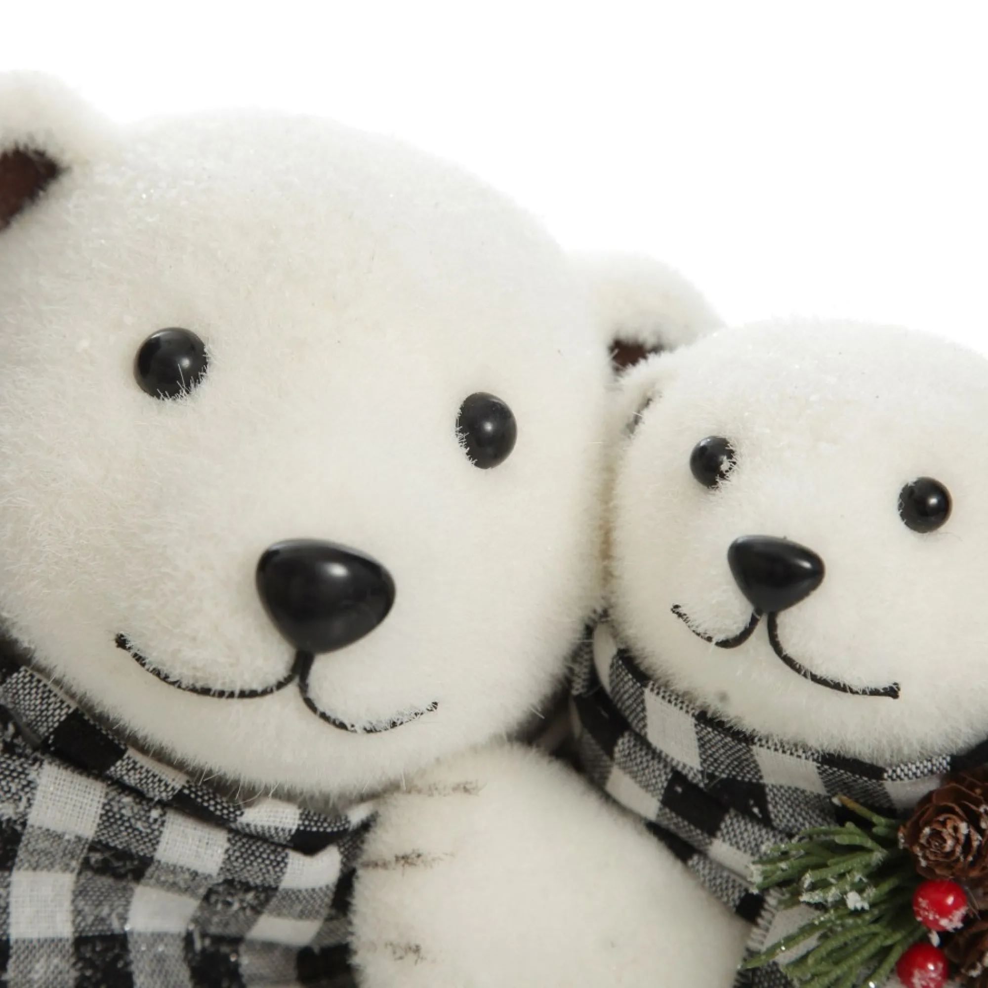 White Mother and Cub Polar Bears Hugging Clearance