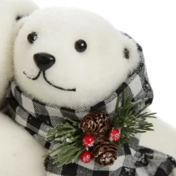 White Mother and Cub Polar Bears Hugging Clearance