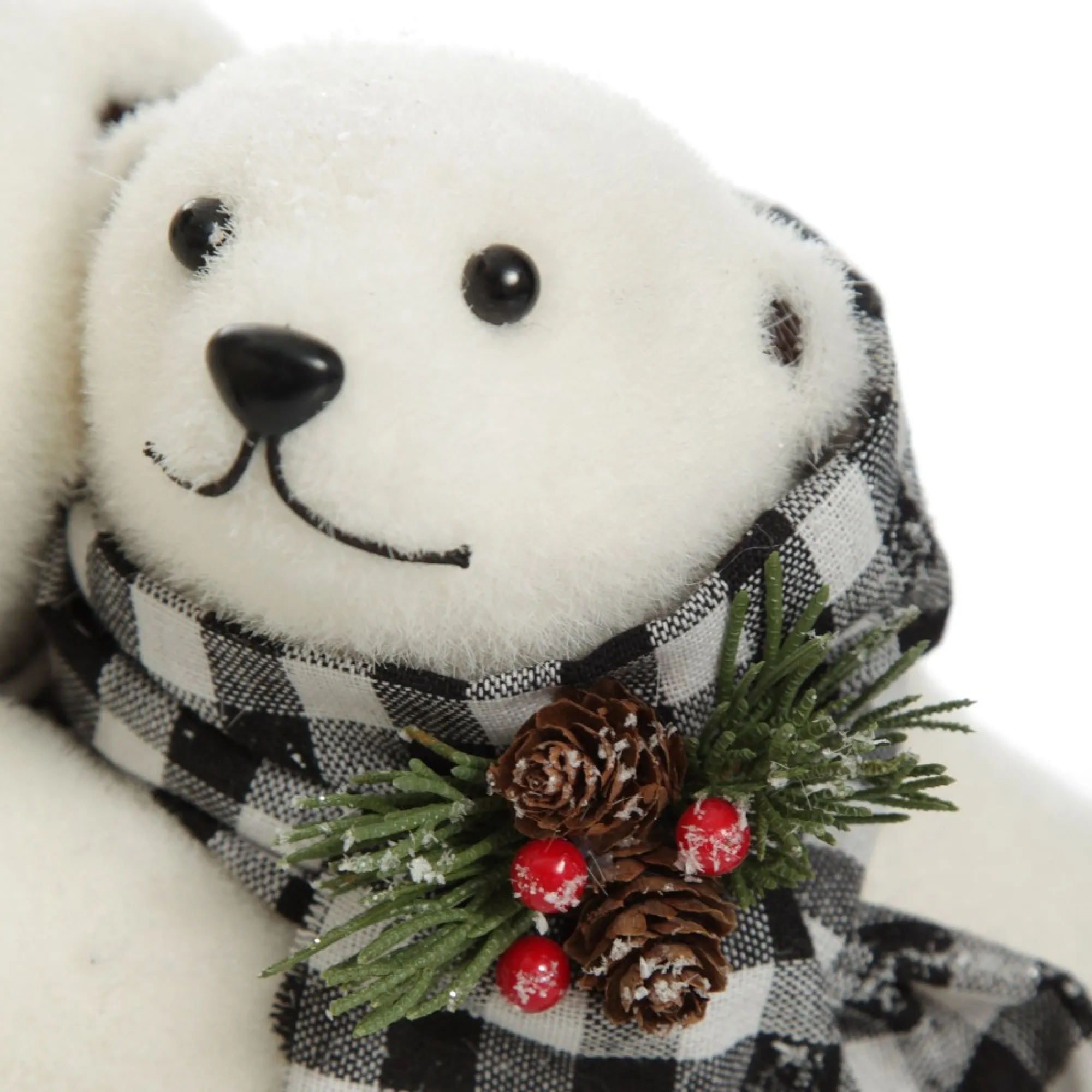 White Mother and Cub Polar Bears Hugging Clearance