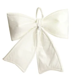 White Padded Fabric Bow Best