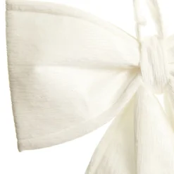 White Padded Fabric Bow Best