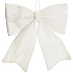White Padded Velvet Bow New