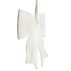 White Padded Velvet Bow New