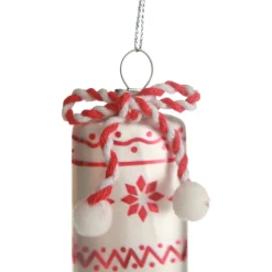 White Patterned Stocking Christmas Decoration Best Sale