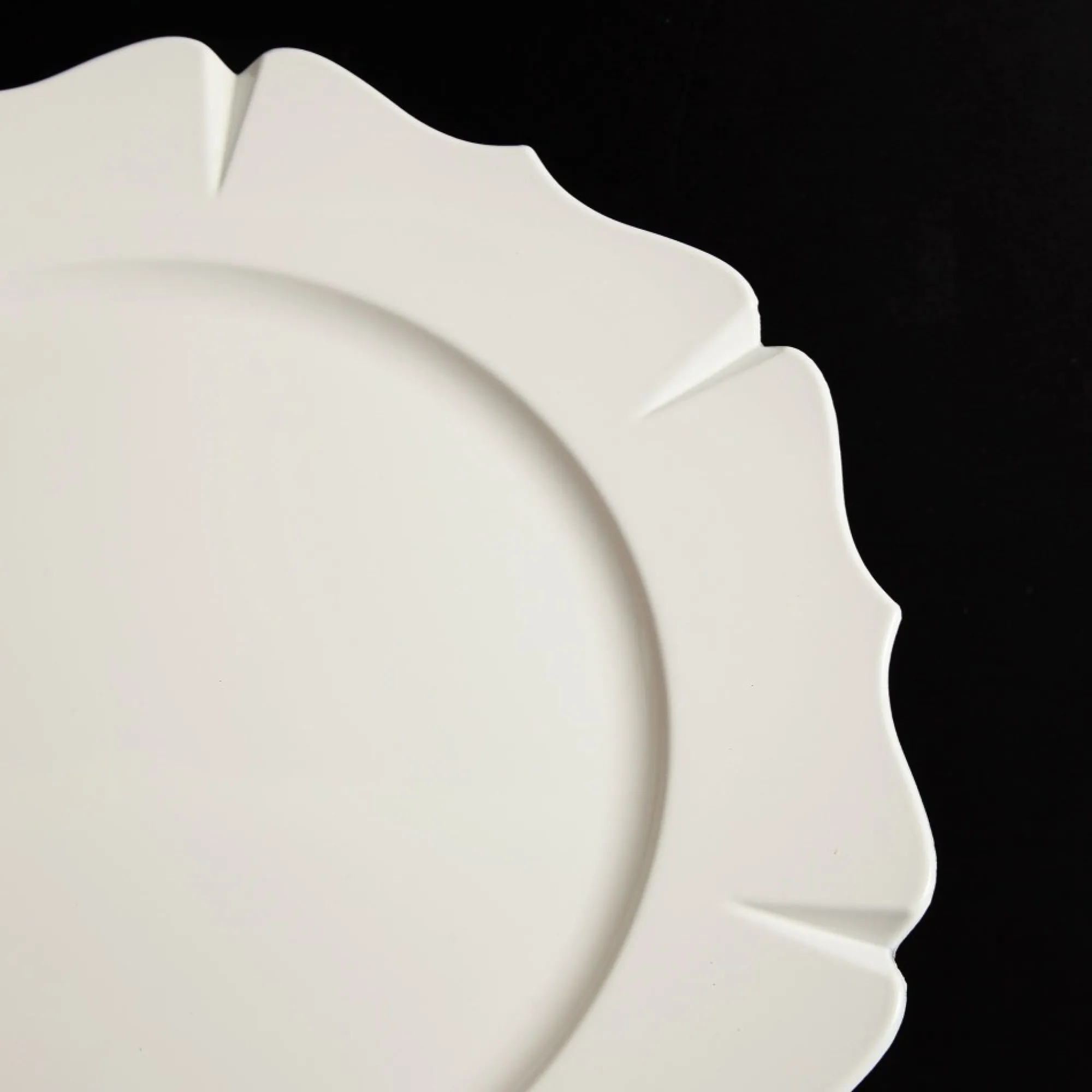 White Scallop Rim Charger Plate Best