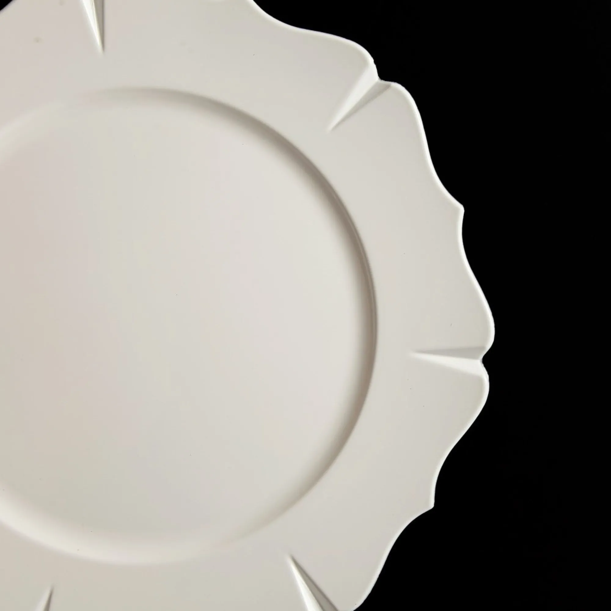 White Scallop Rim Charger Plate Best