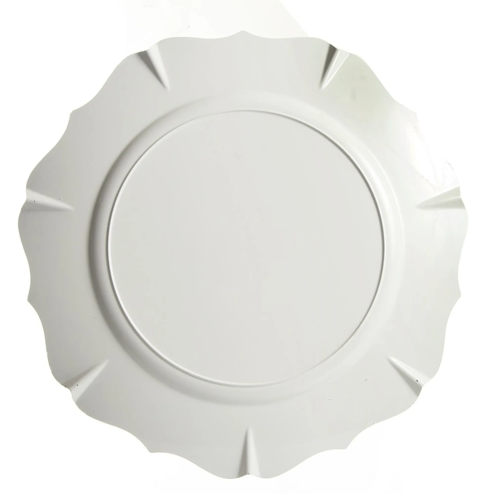 White Scallop Rim Charger Plate Best