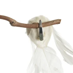 White Sequin Bird with Clip New