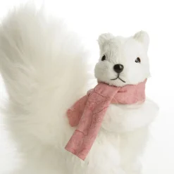 White Squirrel with Bushy Tail and Pink Scarf Clearance