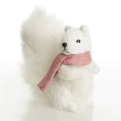 White Squirrel with Bushy Tail and Pink Scarf Clearance