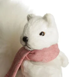 White Squirrel with Bushy Tail and Pink Scarf Clearance