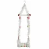 White Tinsel Lolly Christmas Swing Ornament - Single Seat Best