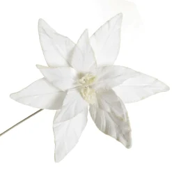 White Velvet Poinsettia Flower Stem Cheap