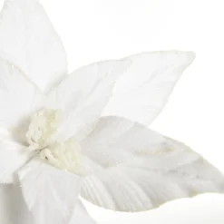 White Velvet Poinsettia Flower Stem Cheap