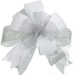 White Velvet Wired Christmas RIbbon - 6.5cm Fashion