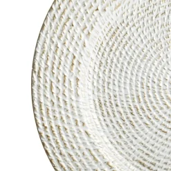 White Washed Gold Christmas Charger Plate Shop