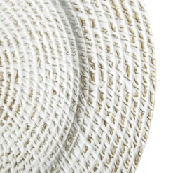 White Washed Gold Christmas Charger Plate Shop