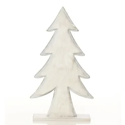 White Washed Wood Tree with White Fur Outlet