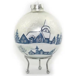 White Winter Church Christmas Bauble Shop