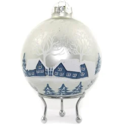 White Winter Church Christmas Bauble Shop