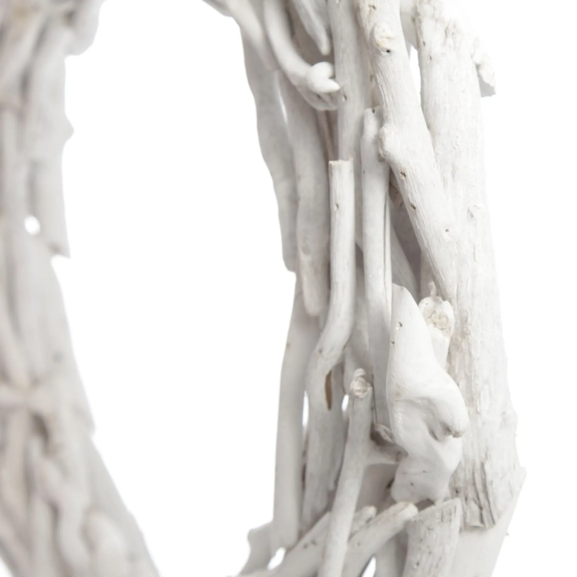 Whitewashed Driftwood Christmas Wreath New