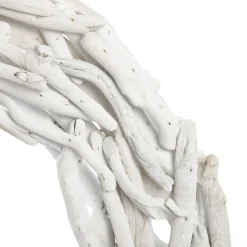 Whitewashed Driftwood Christmas Wreath New