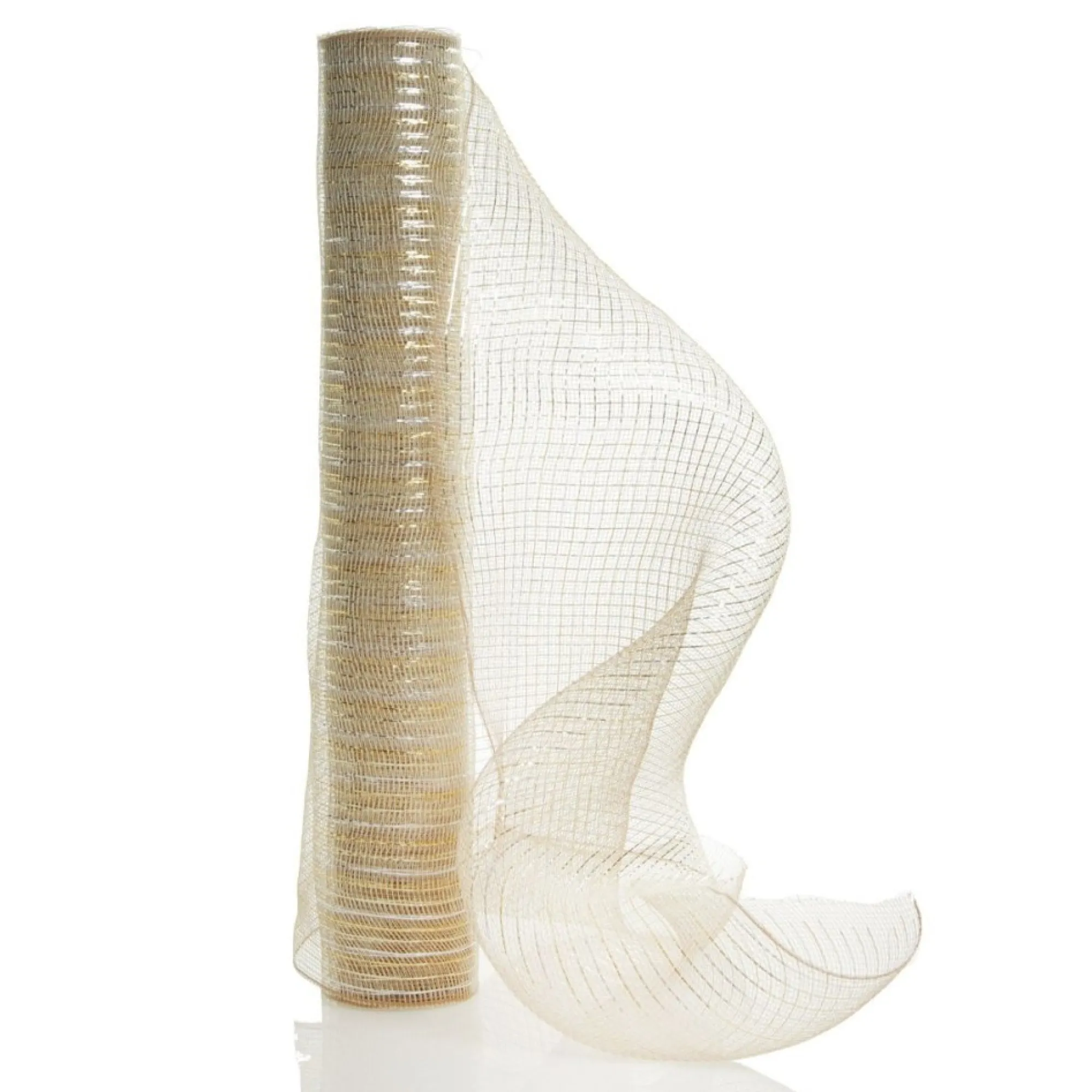 Wide Burlap Metallic Decomesh Roll Store