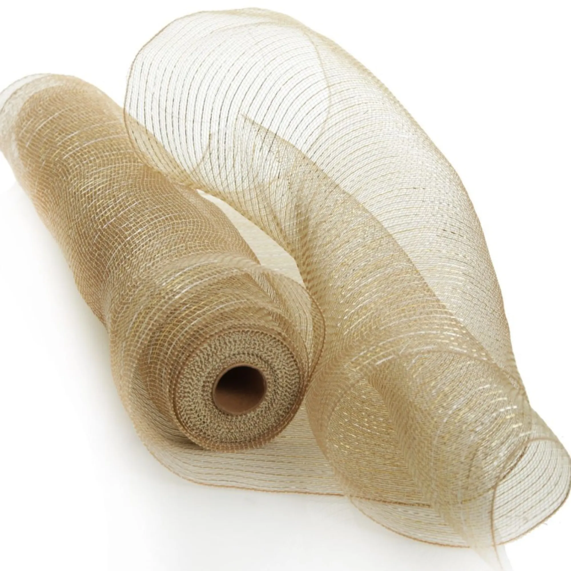 Wide Burlap Metallic Decomesh Roll Store