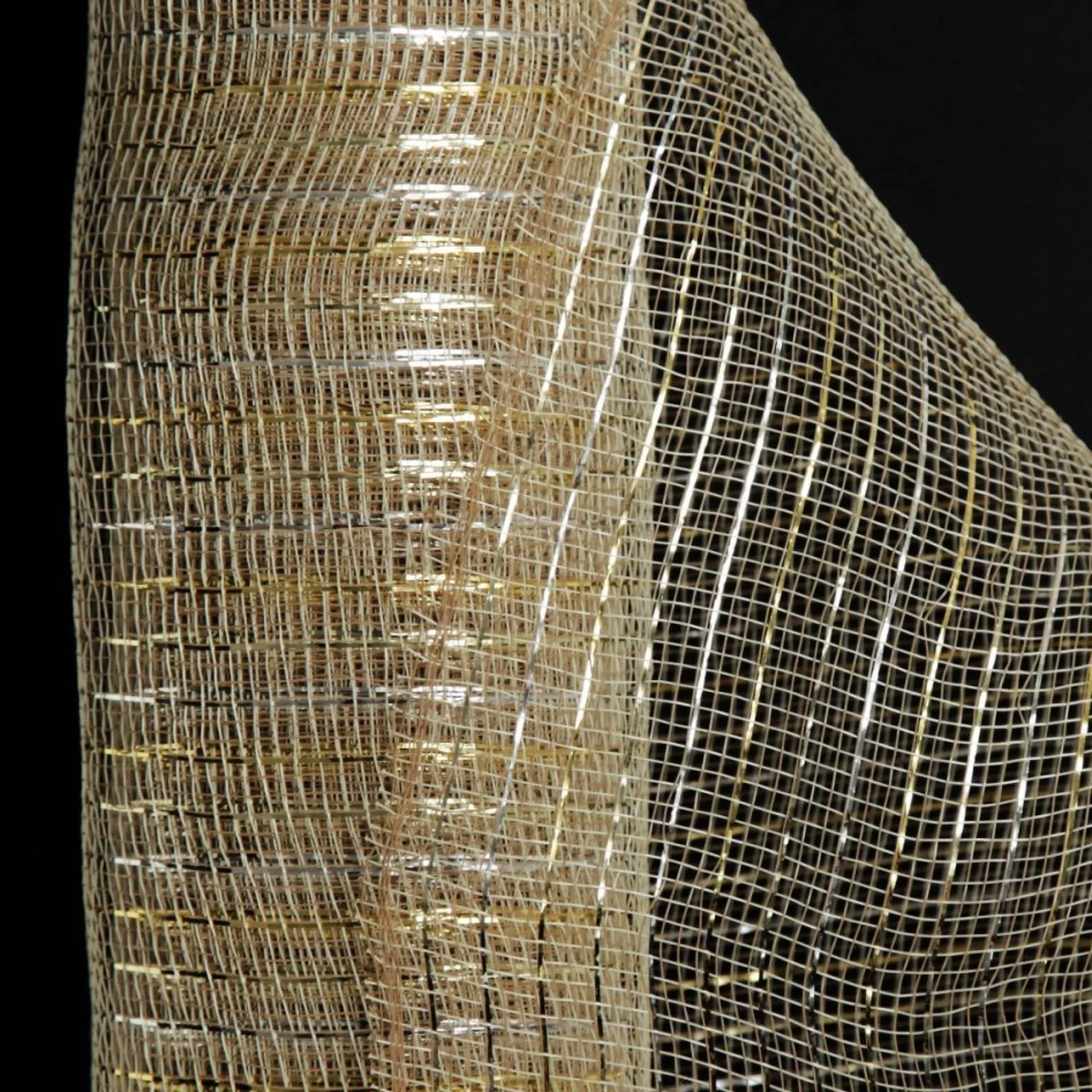 Wide Burlap Metallic Decomesh Roll Store