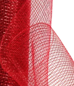 Wide Metallic Red Decomesh Roll Hot