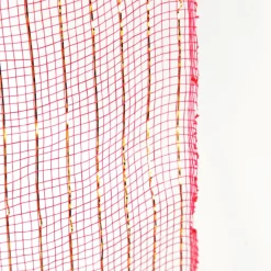 Wide Metallic Red Decomesh Roll Hot