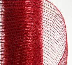 Wide Metallic Red Decomesh Roll Hot