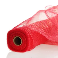 Wide Metallic Red Decomesh Roll Hot