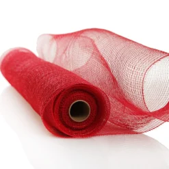 Wide Metallic Red Decomesh Roll Hot
