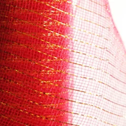 Wide Metallic Red Decomesh Roll Hot