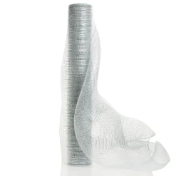 Wide Metallic Silver Decomesh Roll Cheap