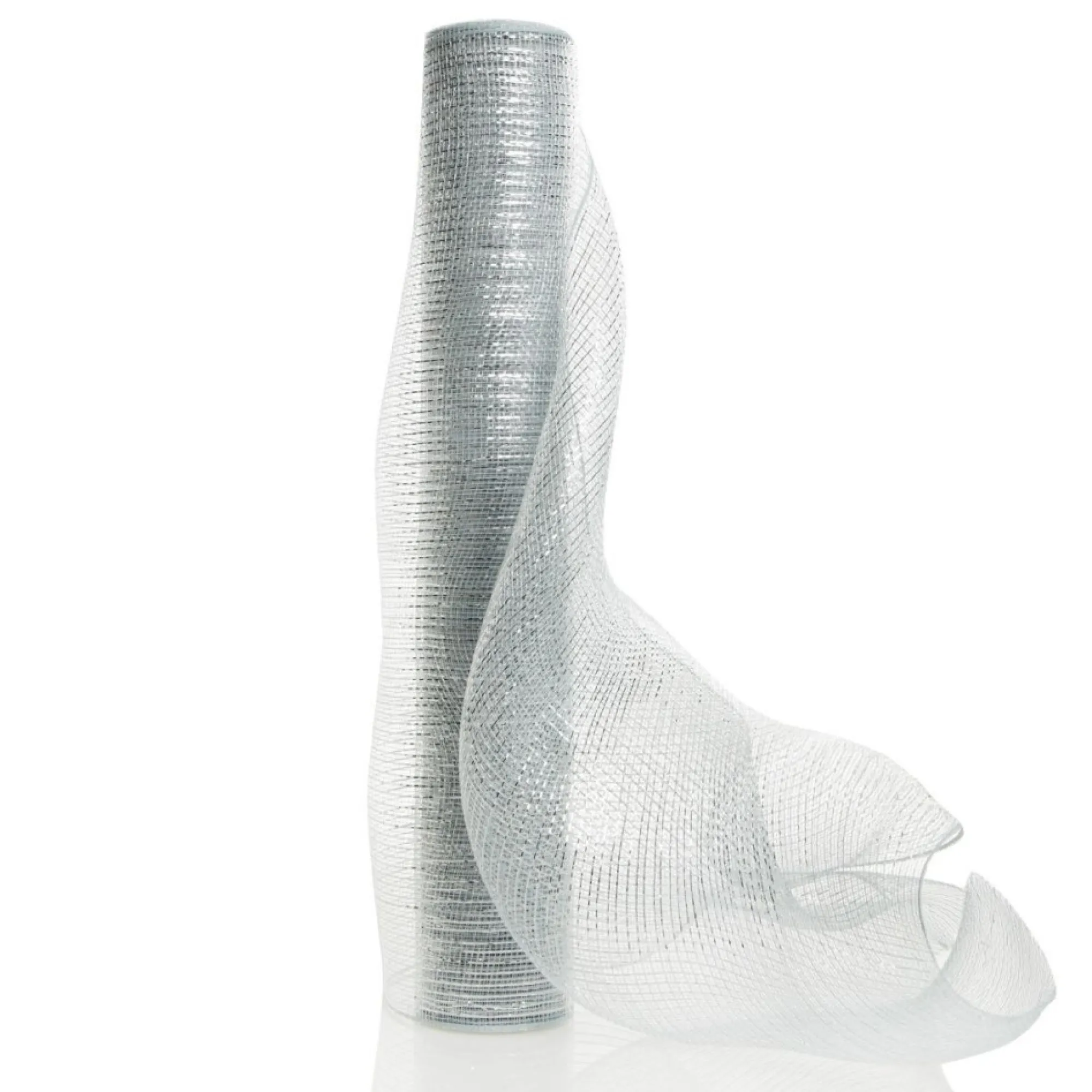 Wide Metallic Silver Decomesh Roll Cheap