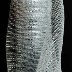 Wide Metallic Silver Decomesh Roll Cheap