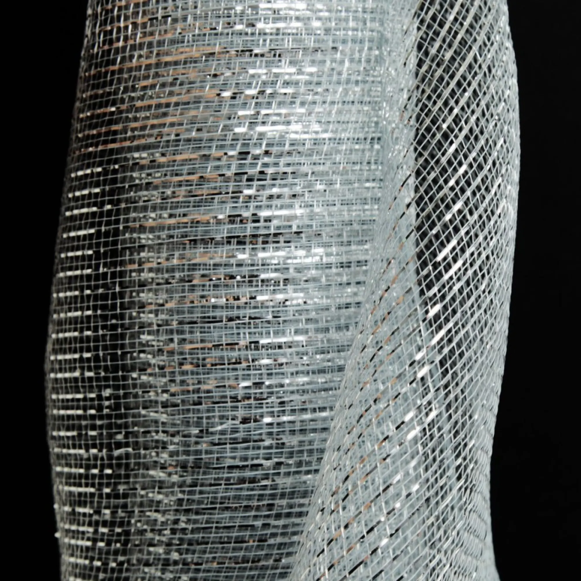 Wide Metallic Silver Decomesh Roll Cheap