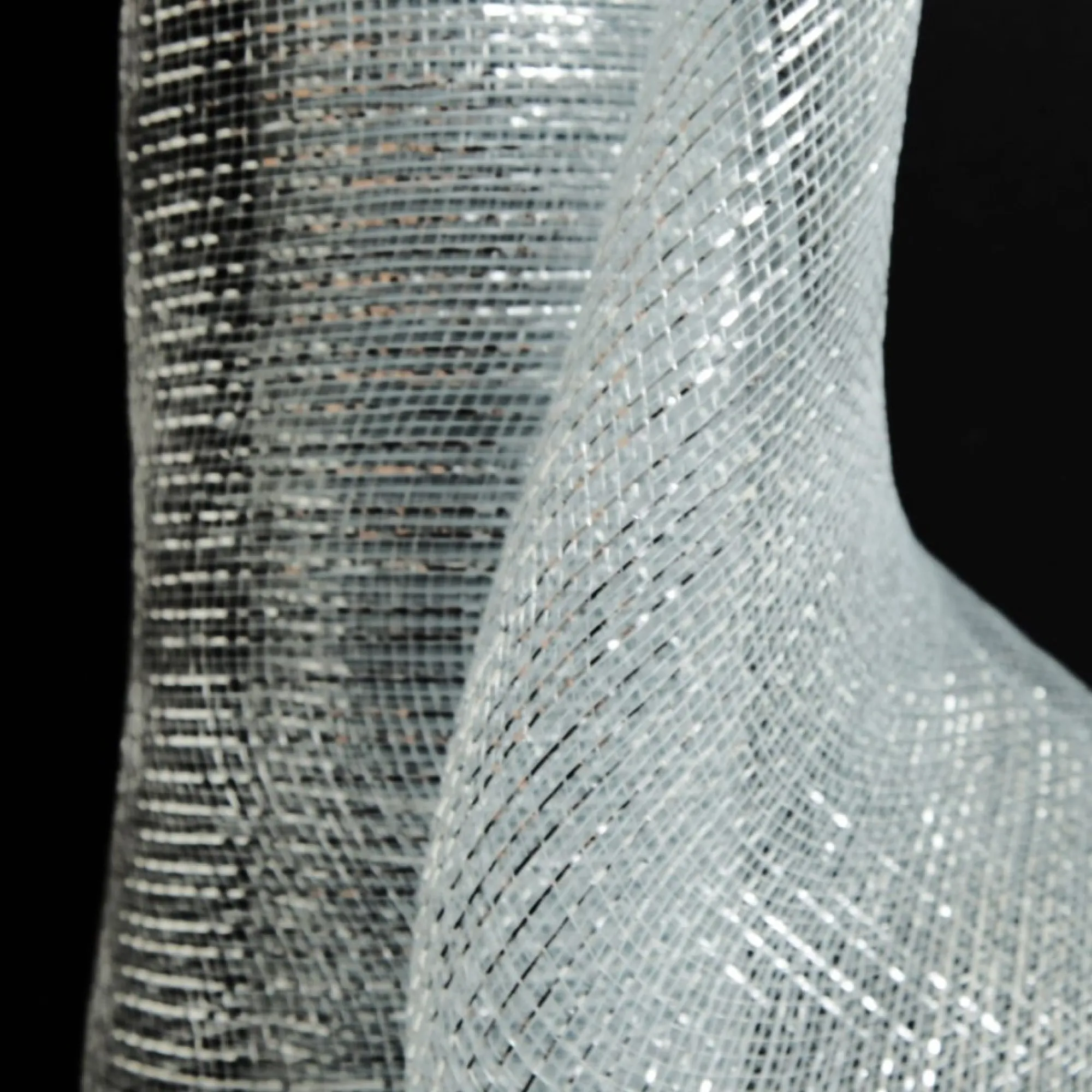 Wide Metallic Silver Decomesh Roll Cheap