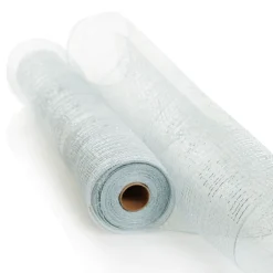 Wide Metallic Silver Decomesh Roll Cheap