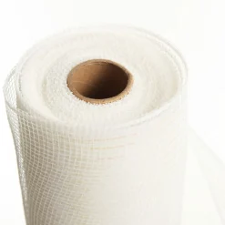 Wide Metallic White Decomesh Roll Store