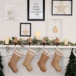 Wood Star Christmas Stocking Hanger Shop