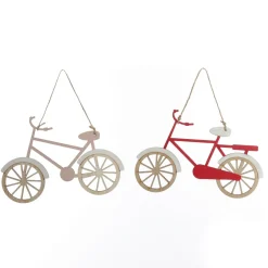 Wooden Bike Christmas Decoration - Set of 2 Sale