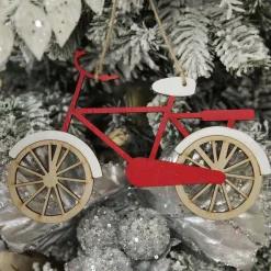 Wooden Bike Christmas Decoration - Set of 2 Sale