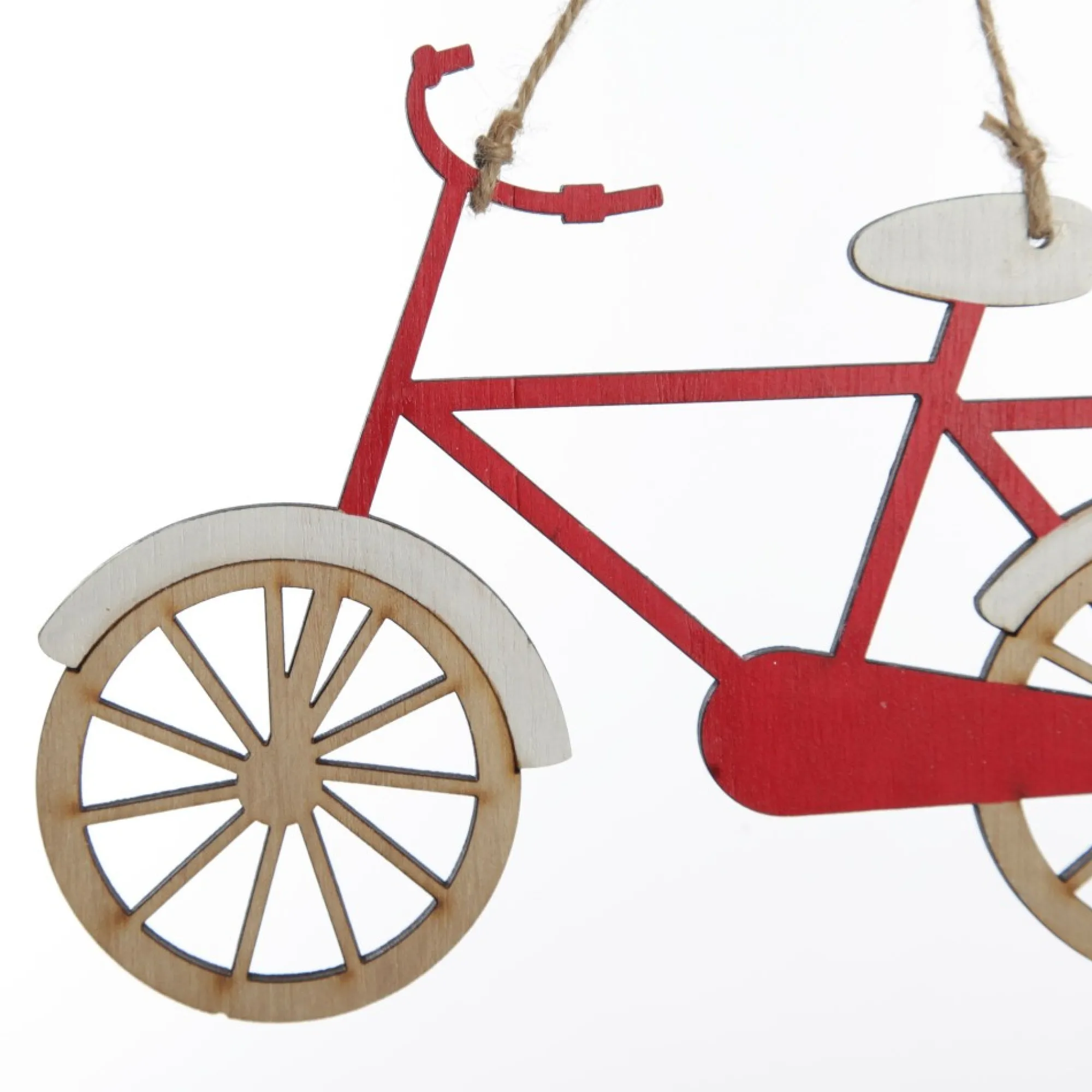 Wooden Bike Christmas Decoration - Set of 2 Sale