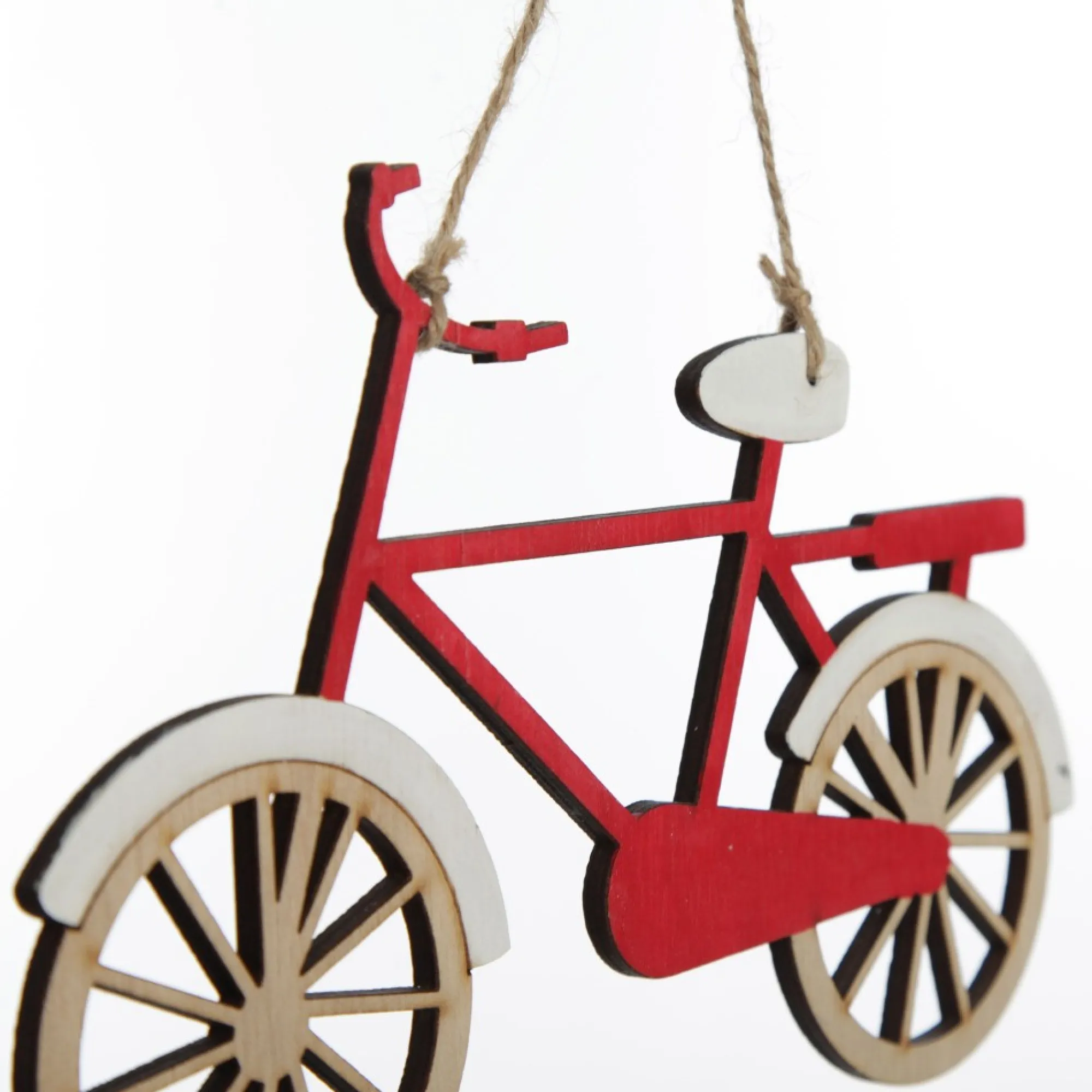 Wooden Bike Christmas Decoration - Set of 2 Sale