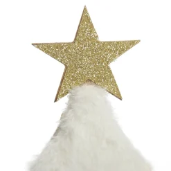 Wooden Christmas Tree with Fur and Star Ornament Sale