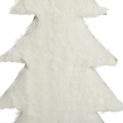Wooden Christmas Tree with Fur and Star Ornament Sale